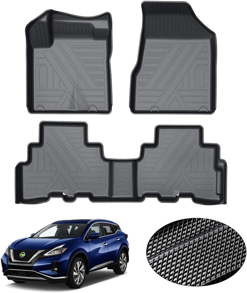 KUST Custom Fit Floor Mats for Nissan Murano 2022 2021 2020 2019 2018 2017 2016 2015 Floor Liners All Weather Mat Car Carpet Liners 2 Row Seat Black Non-Slip