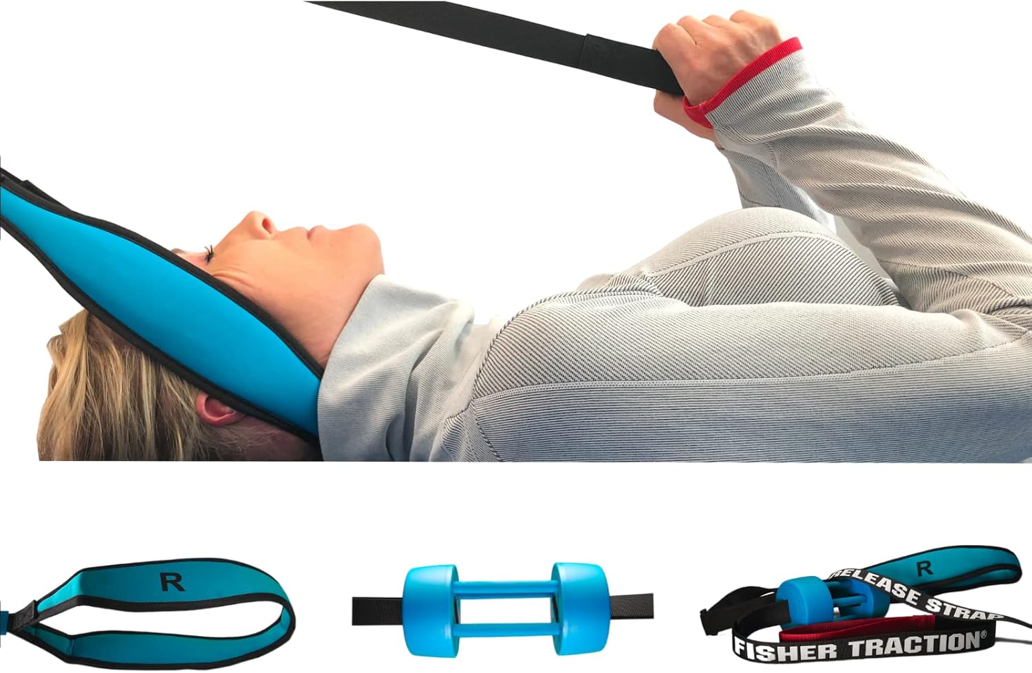 Fisher Traction Neck Pain & Headache Relief, Invented & Patented by Doctor for Pinched Nerves & Disc Bulges for Neck Pain Relief. Mobile Decompression and Neck Stretcher (Neck Unit)