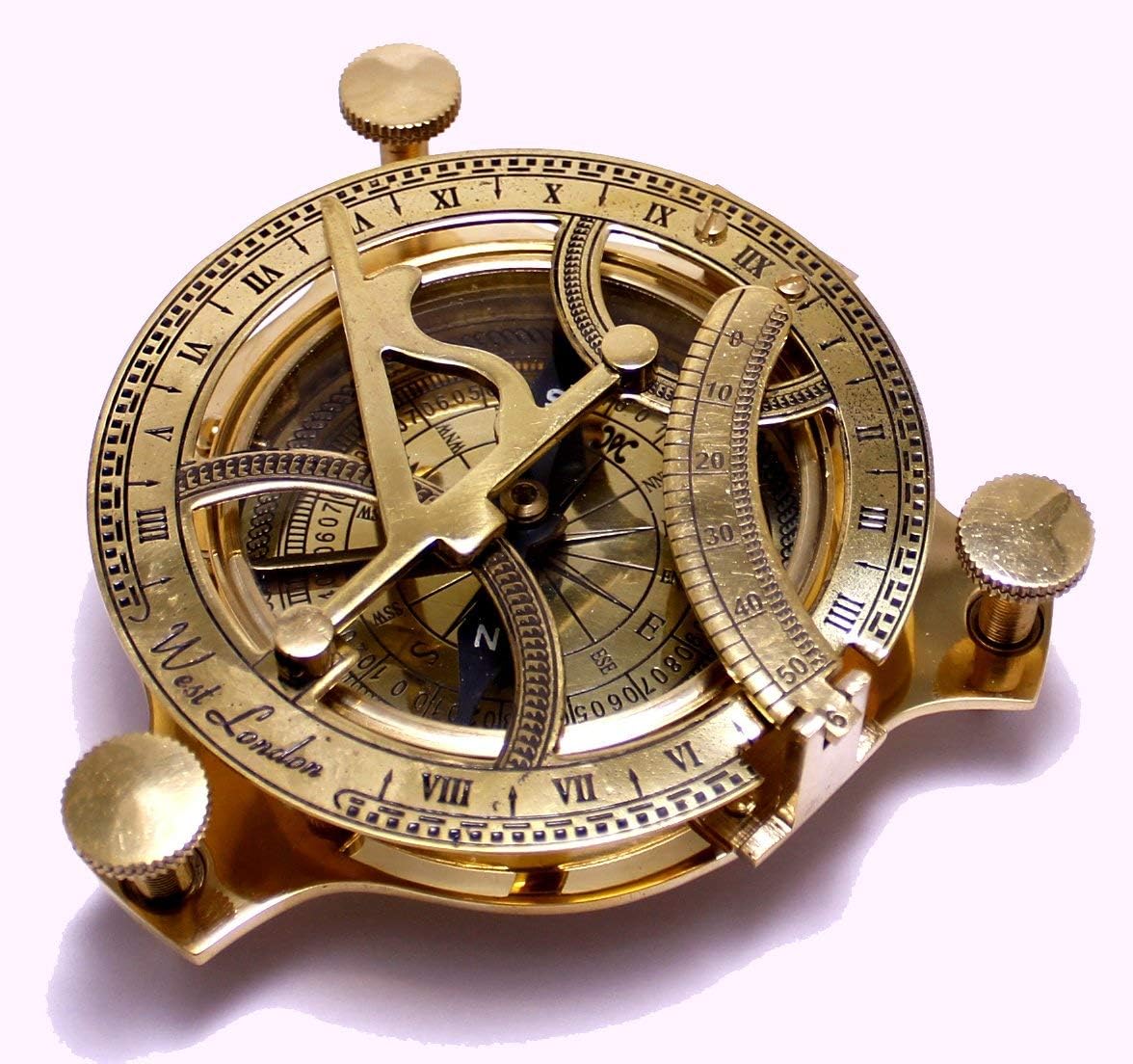 Captain's Brass Triangle Sundial Compass 4