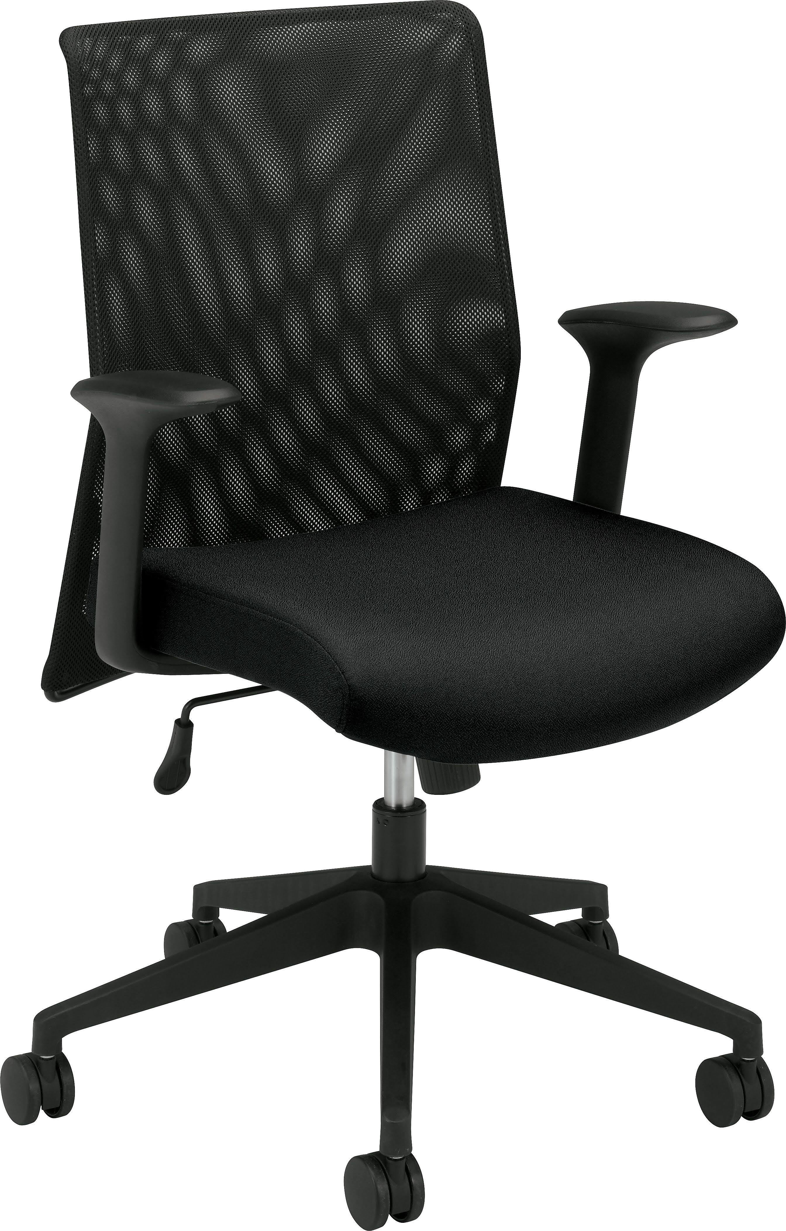 BASYX Vl702 Series High-Back Swivel/tilt Work Chair, Black Mesh