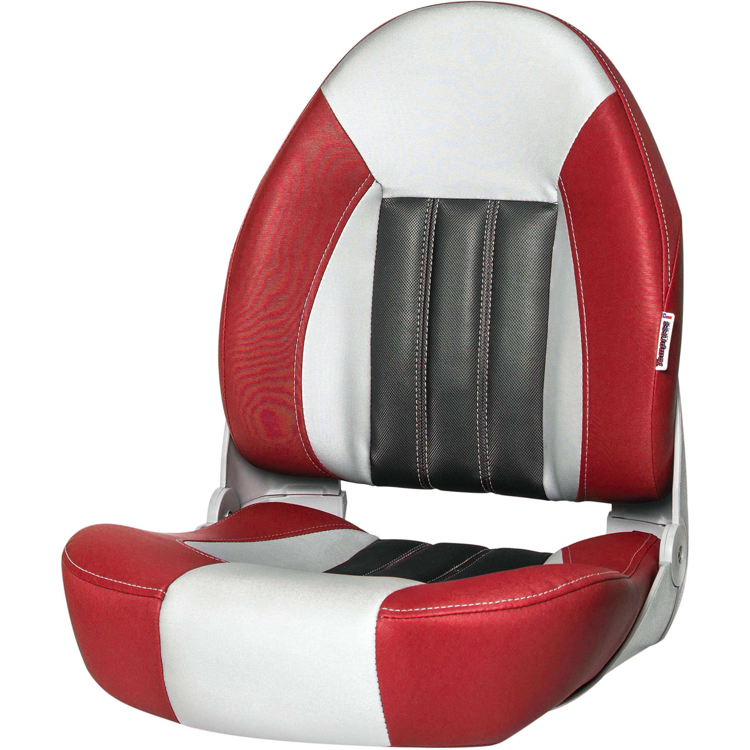 Tempress 68450 ProBax High-Back Orthopedic Boat Seat - Red/Gray/Carbon