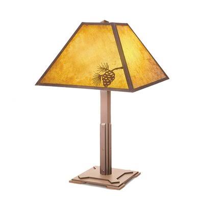 Steel Partners Mission 26x22 Table Lamp Finish: Black, Shade: Khaki