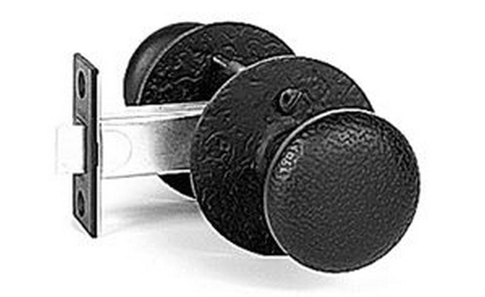 Acorn Manufacturing-RUHBI-2.875 inch Privacy Knob Set Black Iron