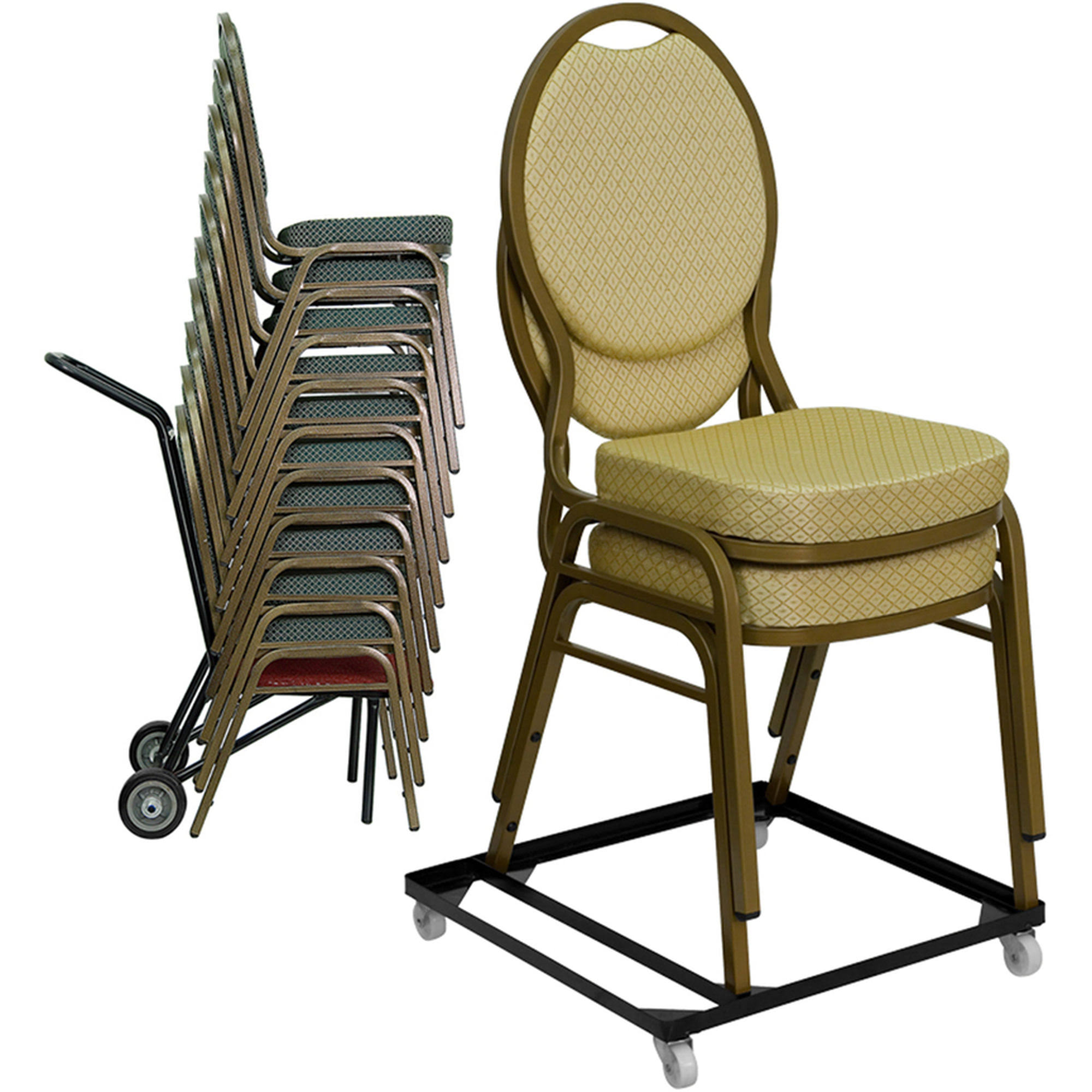 Flash Furniture Essential Pack of Stack Chair Dollies, Made from Fabric/Steel - STACK-DOLLIES-GG - Stack Chairs 4 Less