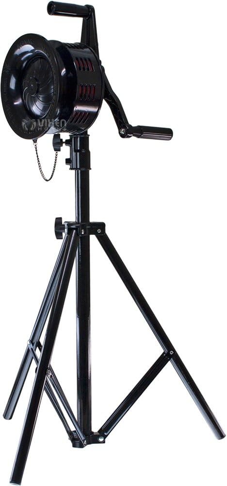 Vixen Horns Metal Hand Crank Siren, Loud Air Raid Siren with Foldable Tripod Stand, Portable Compact Air-raid Alarm, Fire Tornado Air Horn VXS-2000MTP