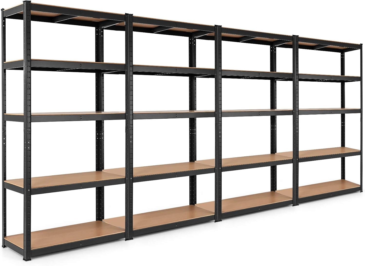 Tangkula Metal Storage Shelves, Heavy Duty Steel 5 Tier Utility Shelves with Adjustable Shelves, Bolt-Free Assembly, High Weight Capacity, Garage Organization Storage Rack, 36