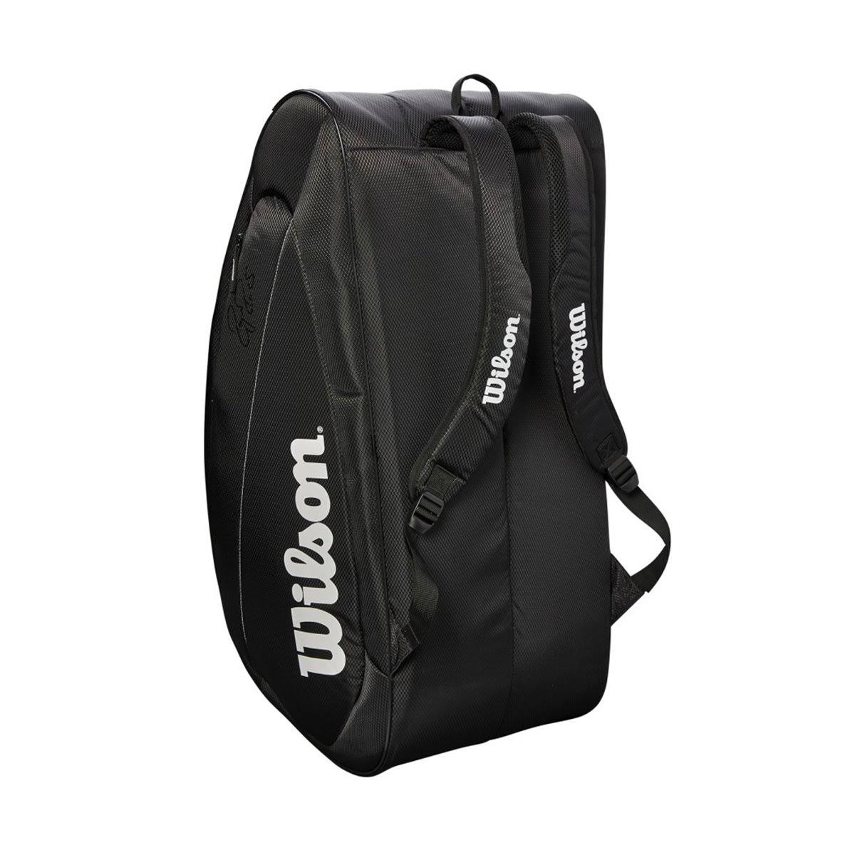 Wilson Federer Team 12 Pack Tennis Bag (Black/White)