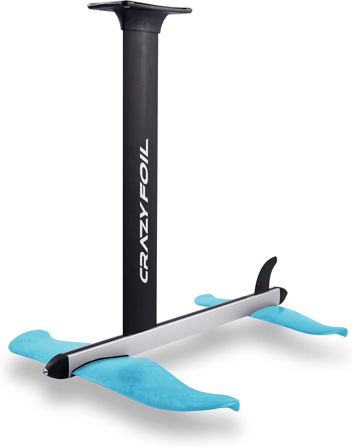 Crazy Foil Jet Slide Hydrofoil, Made for NO Track System Boards, Versatile & Easy to Assemble Hydrofoil. Best for Kite, surf and Behind The Boat Watersports. Includes a 26 in mast.