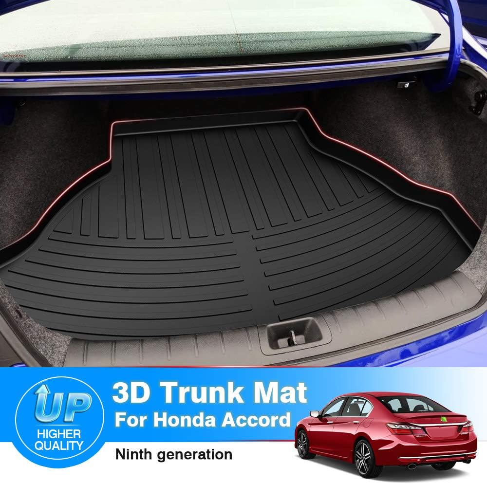 Mixsuper Custom Fit for Cargo Liner 2013-2017 Honda Accord Trunk Mat Liner TPO Durable Odorless All Weather Rear Trunk Floor Mat