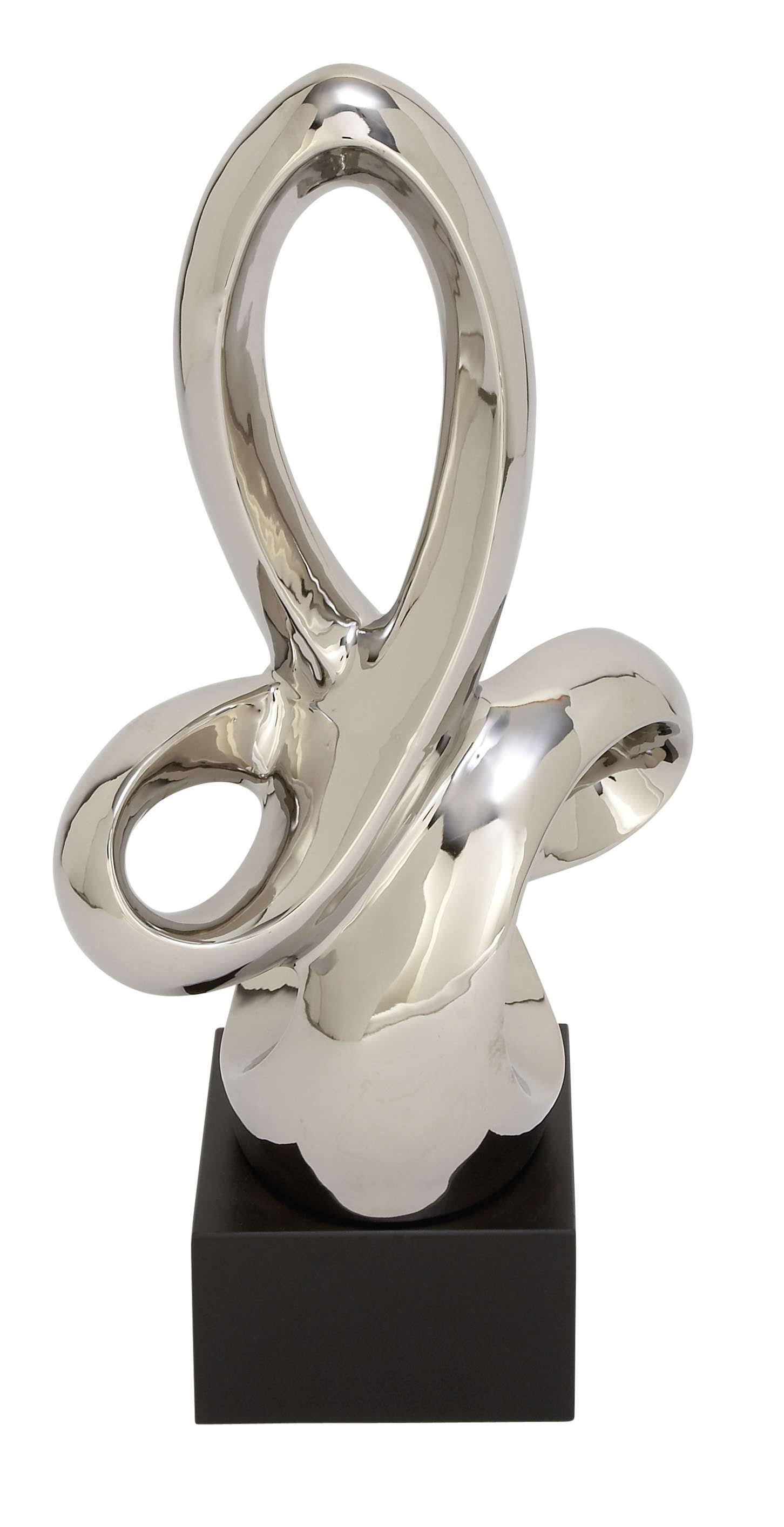 Ceramic Silver Abstract 14x22W, 29x22H