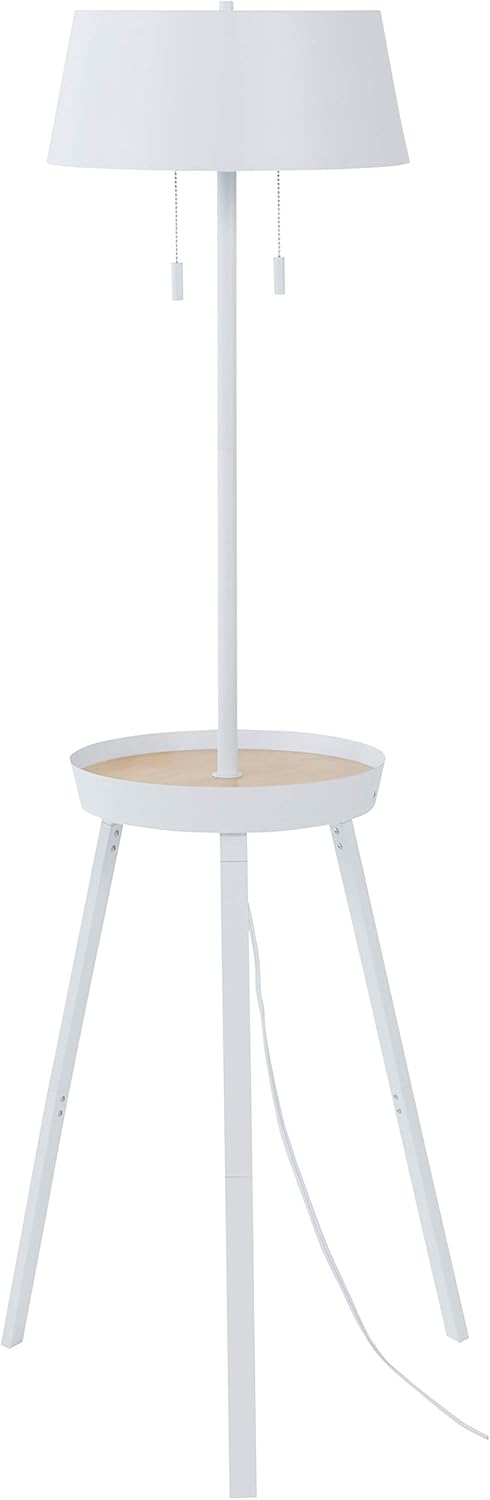 Amazon Brand &ndash; Rivet Modern Shelving/Storage Space Floor Lamp with USB and Bulb, 59
