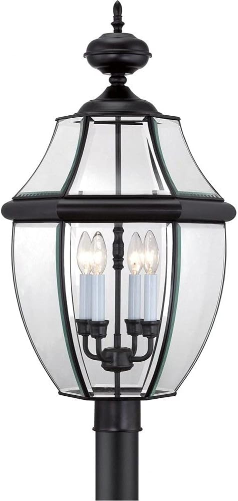 Quoizel NY9042AC Newbury Outdoor Post Lantern Pier Mount Lighting, 2-Light, 120 Watts, Aged Copper (21