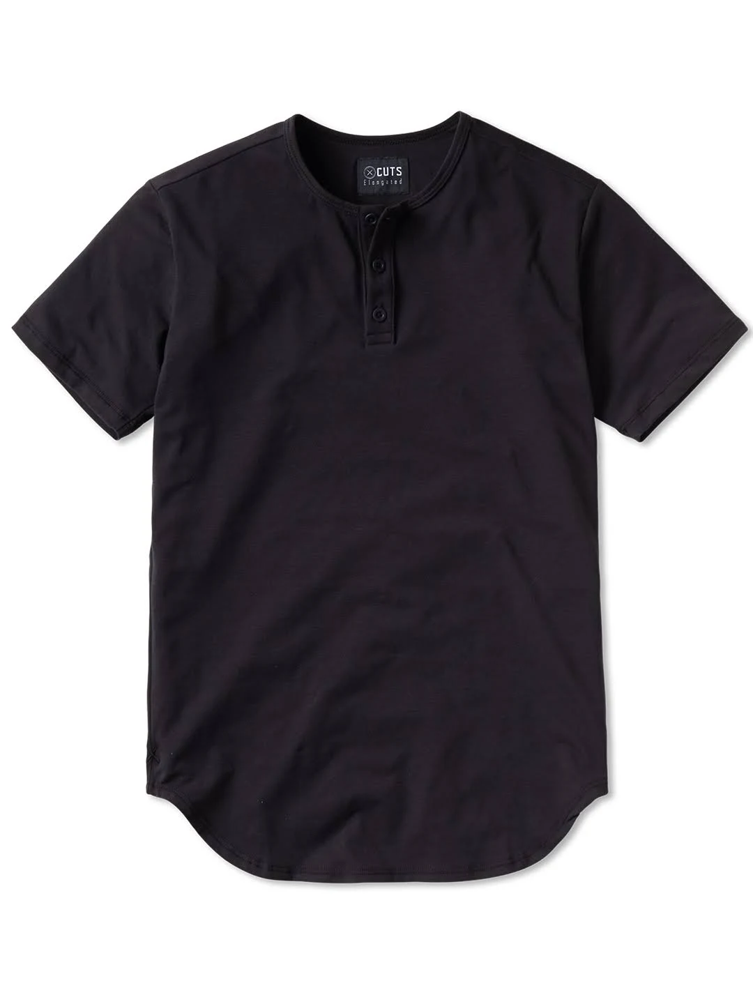 Henley Elongated | Black by Cuts Clothing