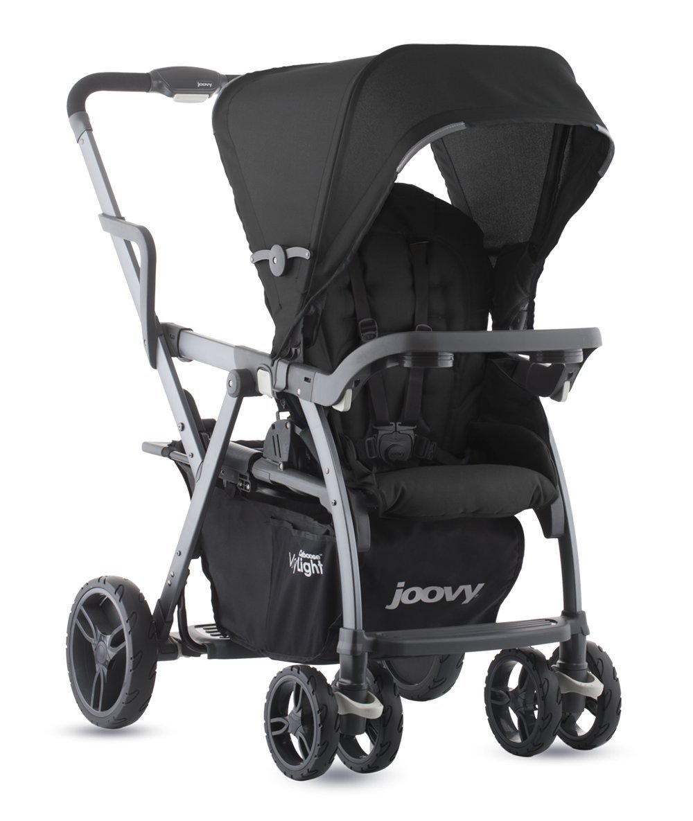 Joovy Caboose Too Ultralight Graphite Stroller, Stand on Tandem, Double Stroller, Black