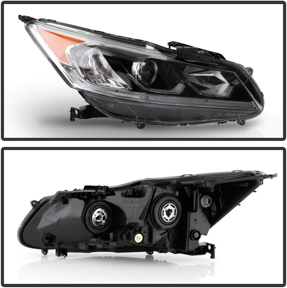 ACANII - For 2016-2017 Honda Accord Sedan w/o LED DRL Projector Headlight Headlamp Assembly Replacemet Passenger Side