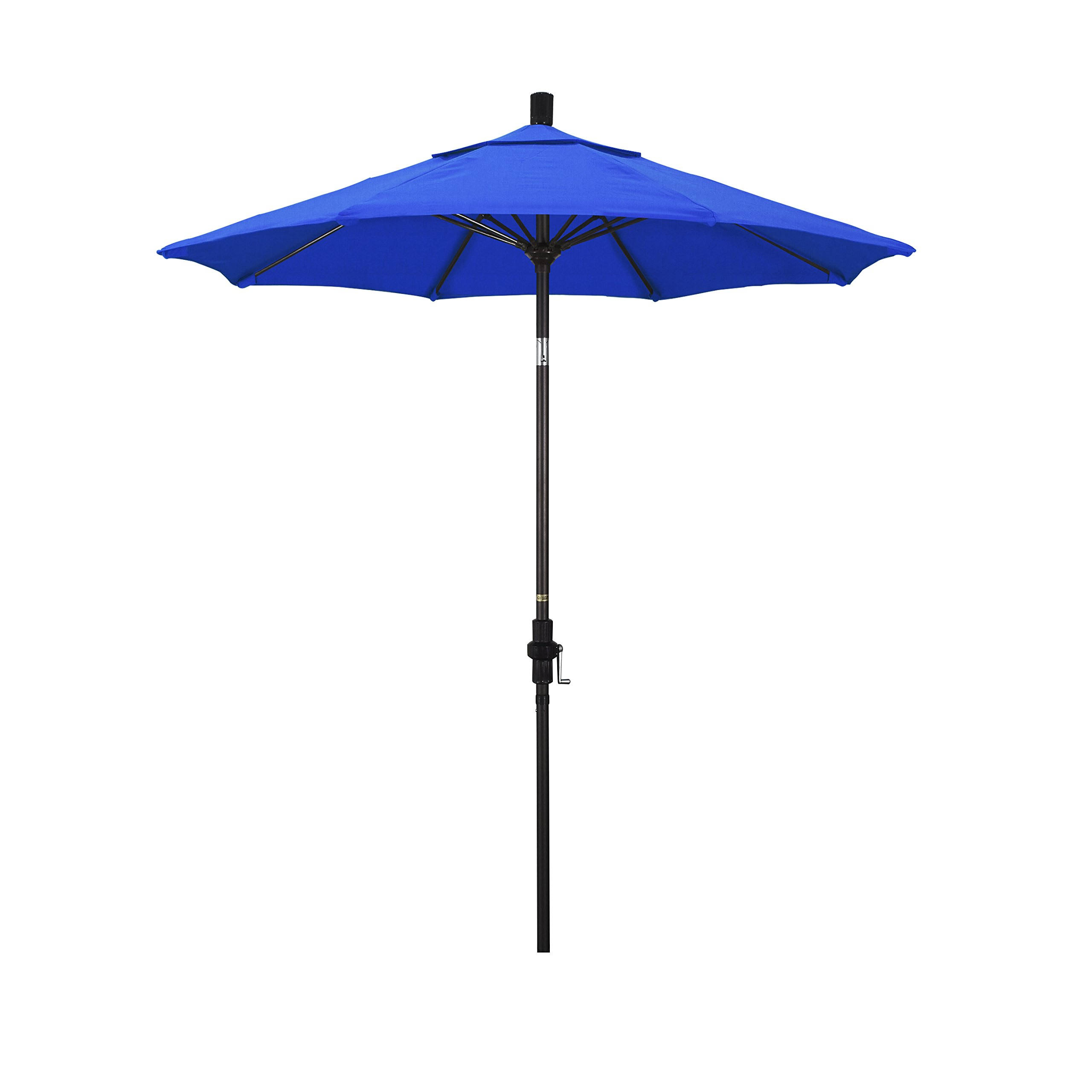 California Umbrella GSCUF758117-5401 7.5 ft. Fiberglass Market Umbrella Collar Tilt - Bronze-Sunbrella-Pacific Blue