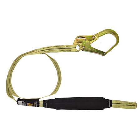 FallTech 82423L Arc Flash/Soft Pack 6& Shock Absorbing Lanyard, with 1 Loop u0026 1 Rebar Hook