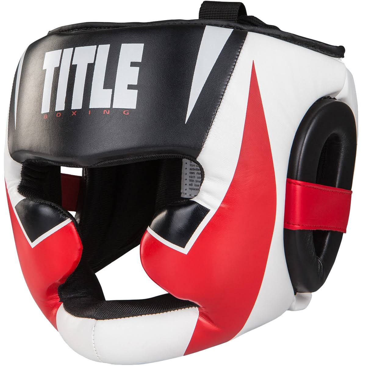 Title Boxing Command Lightweight Full-Face Training Headgear - Black/White/Red XCHGF