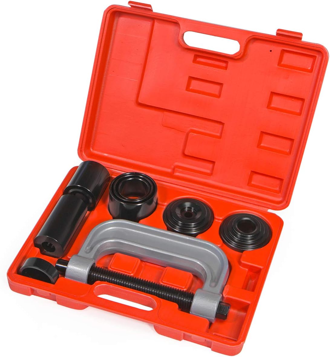 XtremepowerUS Universal 4-in-1 Ball Joint Service Auto Tool Set 2WD & 4WD Auto Repair Remover Installer Extractor Removal Mechanic w/Case