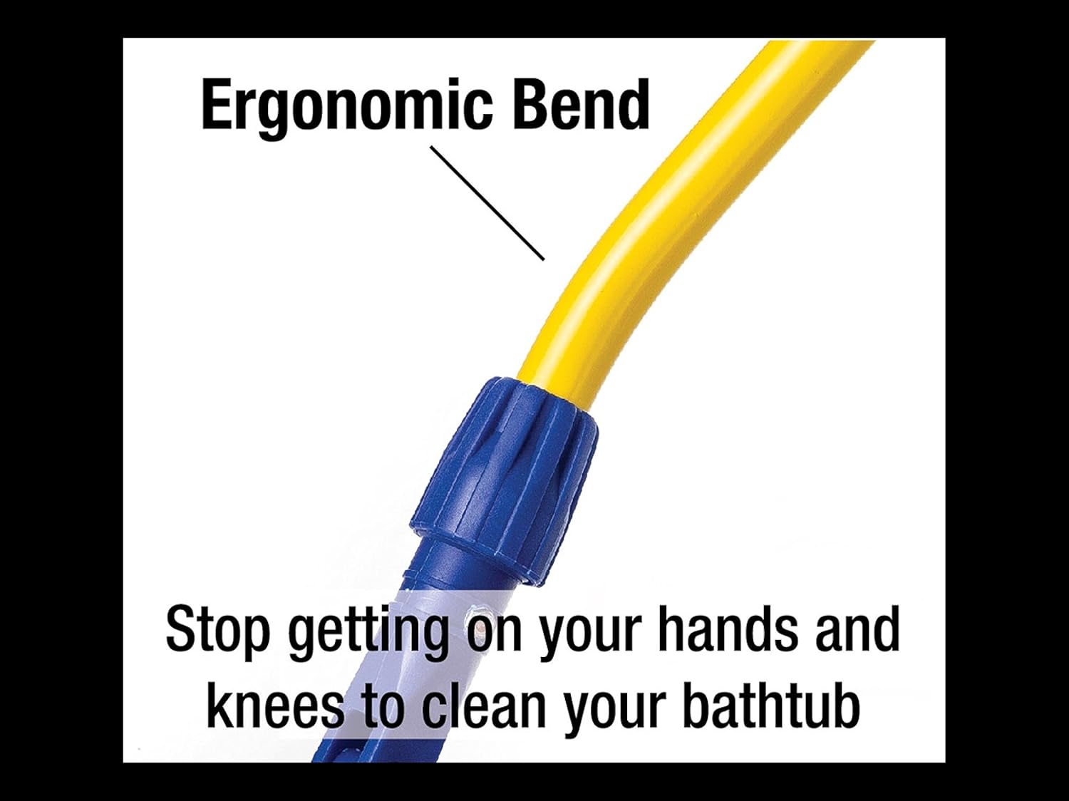 THE SIMPLE SCRUB SHORTY Tile + Shower Scrubbing Mop Brush | Clean Bathroom, Kitchen, + Hard to Reach Places | Ergonomic Handle + Interchangeable, Reusable Heads | Handle + 1 White Cleaning Pad