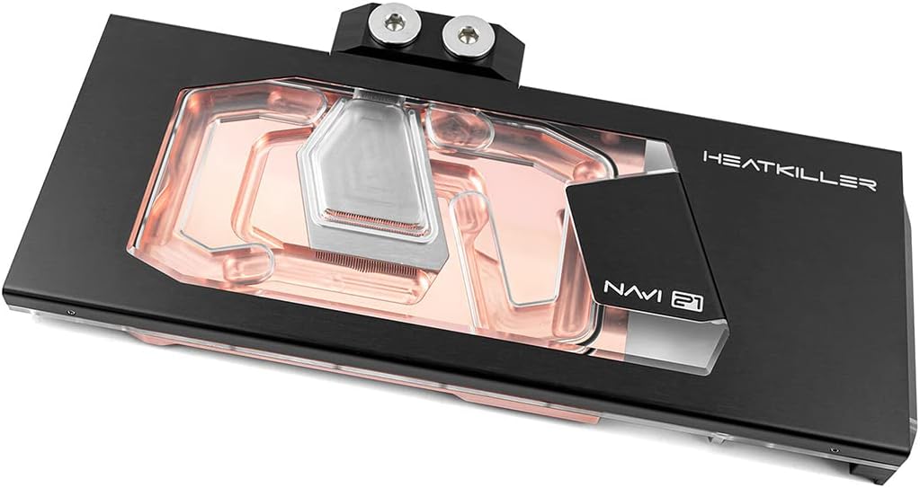 Watercool HEATKILLER V GPU Water Block for RX 6800/6900XT, Copper/Plexi (Black), 15654