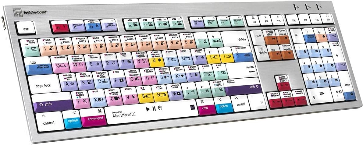 LogicKeyboard ALBA Series - Adobe After Effects - Mac Pro US Keyboard LKBU-AECC-CWMU-US