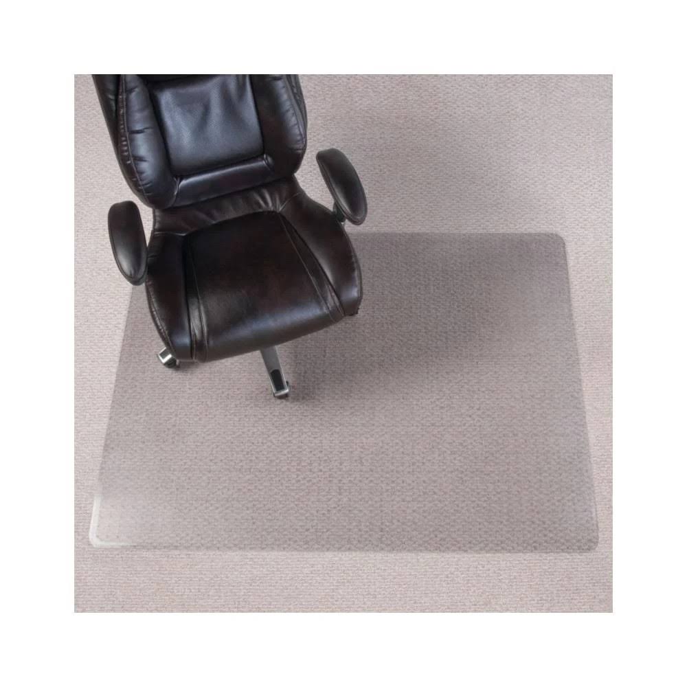 Realspace Chair Mat for Thin Commercial Grade Berber Carpets Rectangular 46in.W x 60In.D Clear
