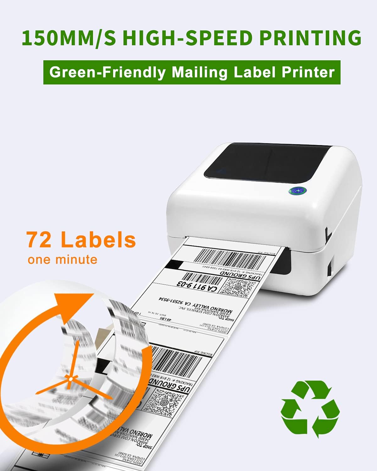 Thermal Label Printer, JADENS Thermal Shipping Label Printer, 4&times;6 Label Printer for Shipping Packages Postage Home Small Business, Compatible with Ebay, Etsy, Amazon, FedEx, UPS, Shopify