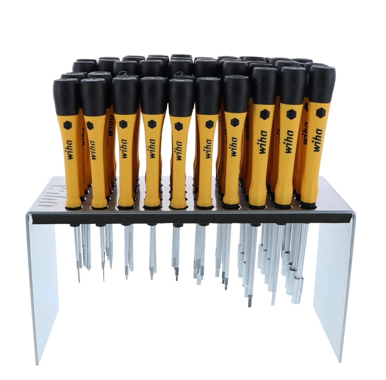 Wiha 92093 | 50 Piece ESD Safe Picofinish Precision Screwdriver Set in Steel Rack