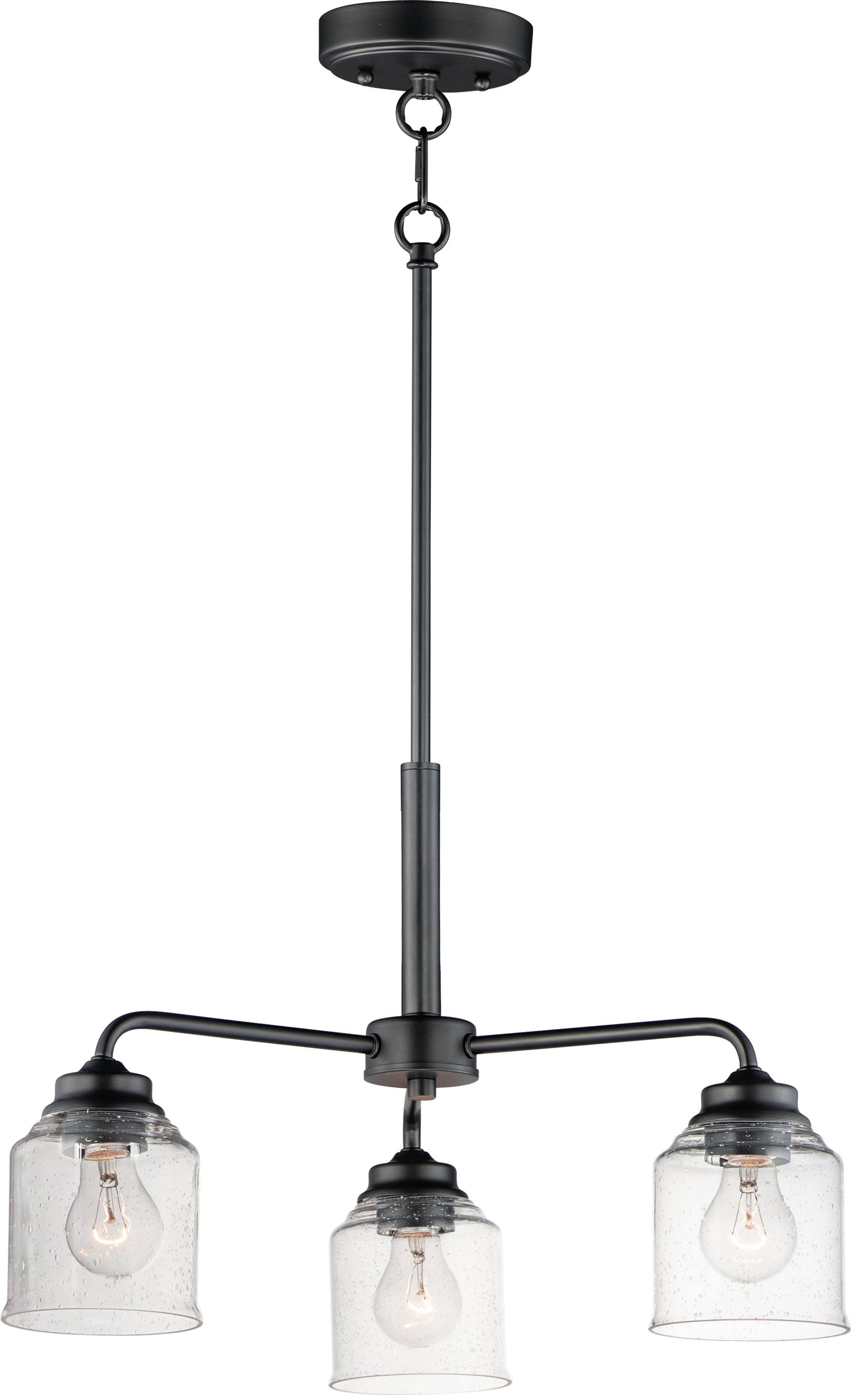 Maxim Lighting 12260CDBK Acadia 3 Light Chandelier, Black