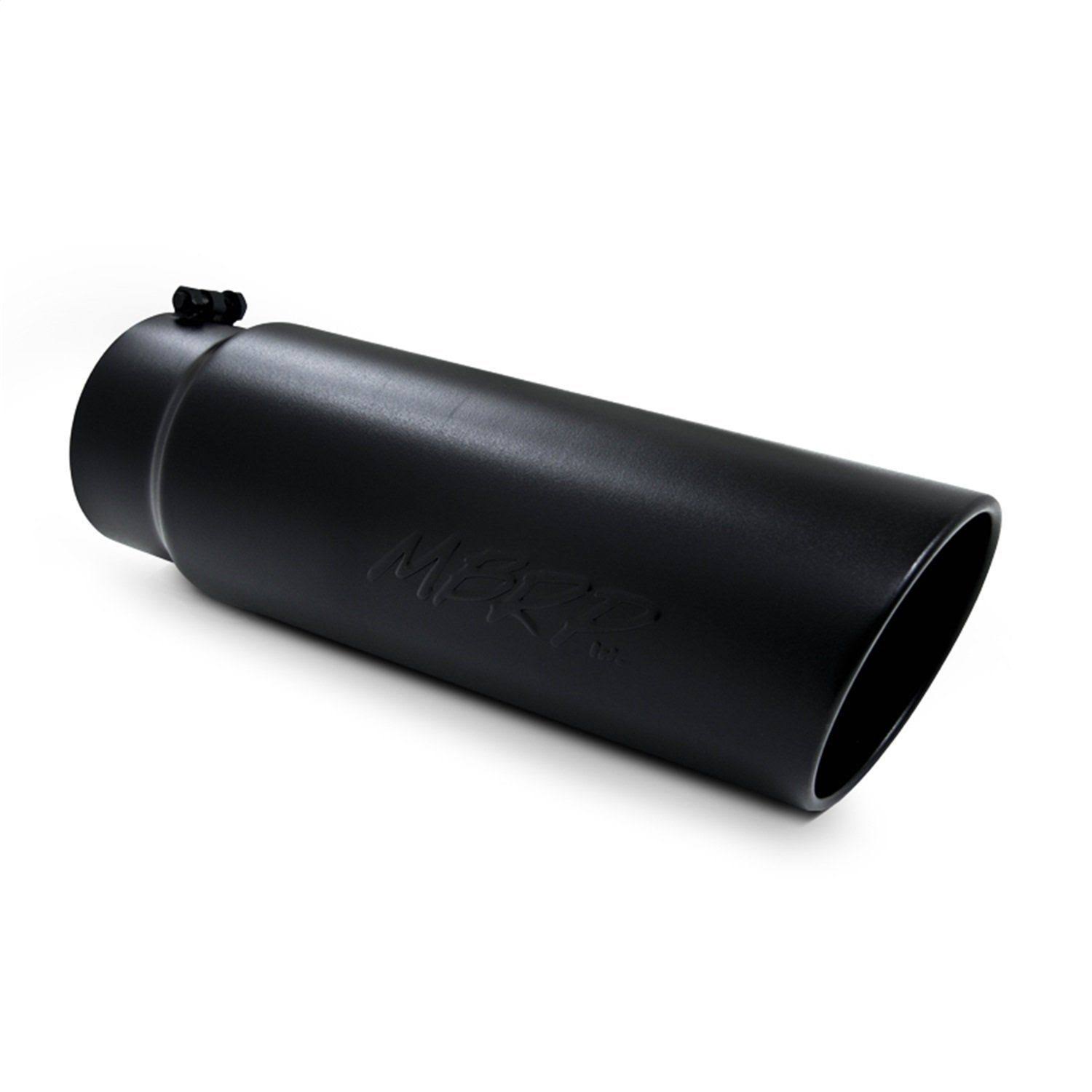 MBRP 6x22 Angled Rolled Exhaust Tip - 5x22 Inlet / 18x22 Length - Black - T5125BLK
