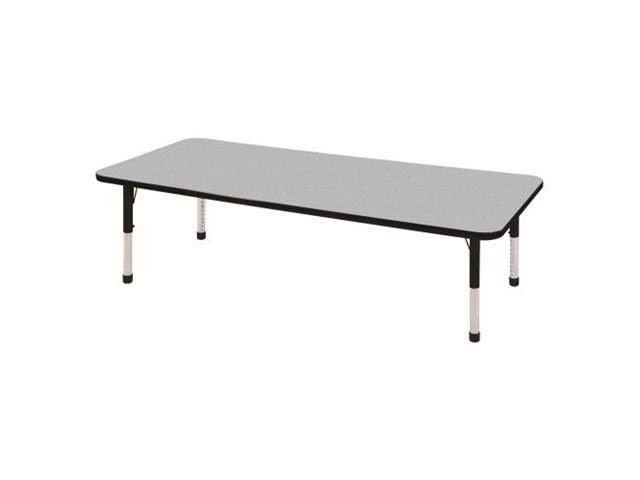 Ecr4kids 36x22 x 72x22 Adjustable Rectangular Activity Table, Grey/Blue - Chunky