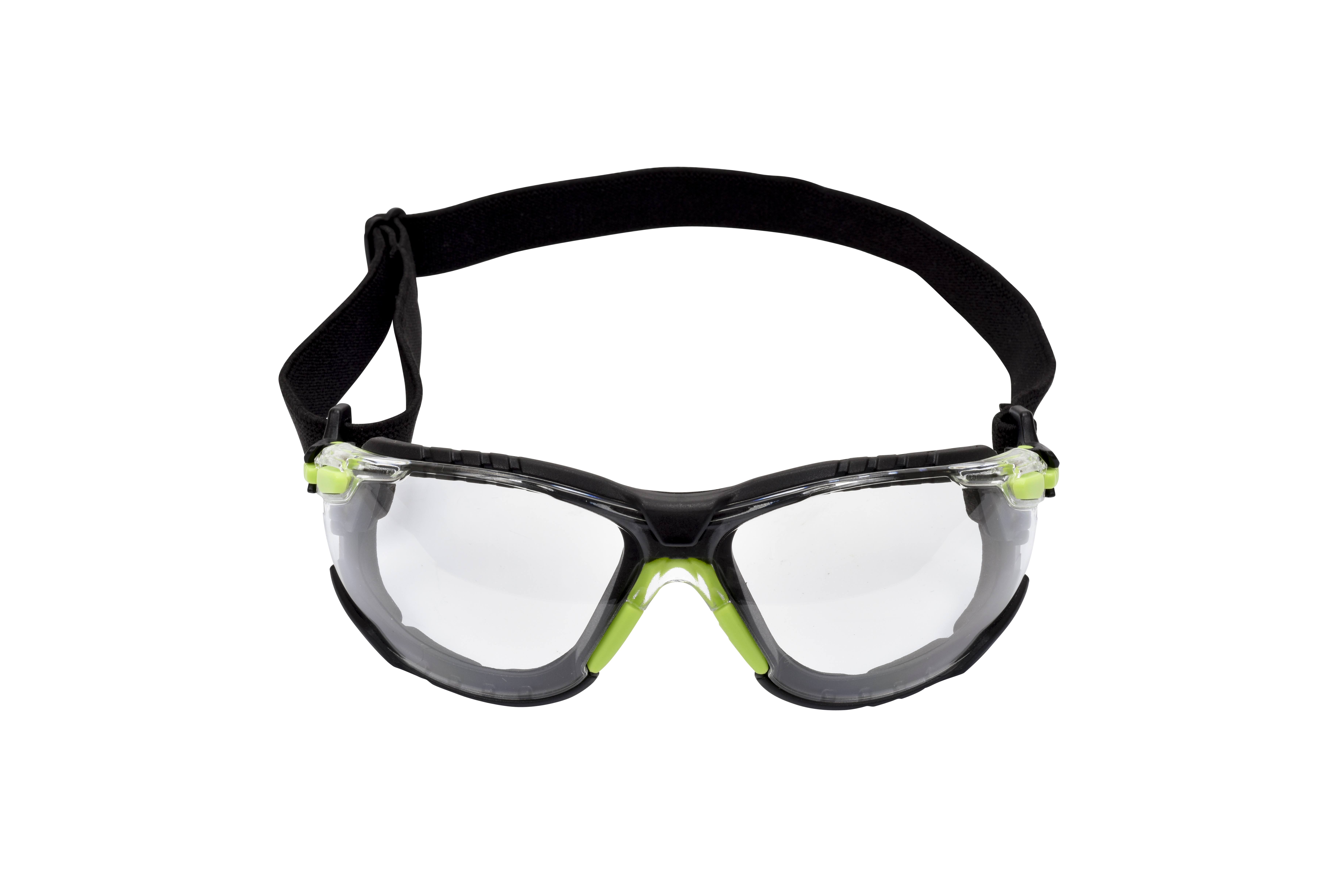 3M S1201SGAF-SKT Solus Protective Eyewear 1000 Series, Foam, Strap, Green/Black, Scotchgard Anti-Fog Lens 20 EA/Case