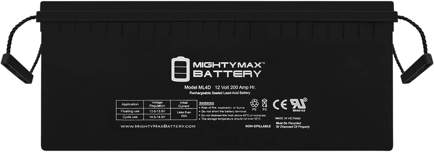 Sealed Lead-Acid Battery - AGM-type, 12V, 200 Amps