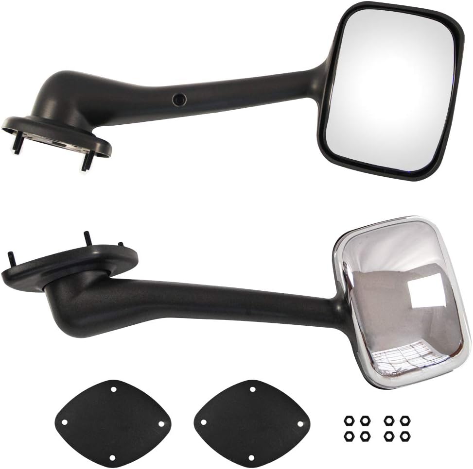 Aostirmotor Hood Mirror Trucks Driver (Left Side) and Passenger (Right Side) Pair Black Hood Mirror for Freightliner Cascadia（2008-2016）