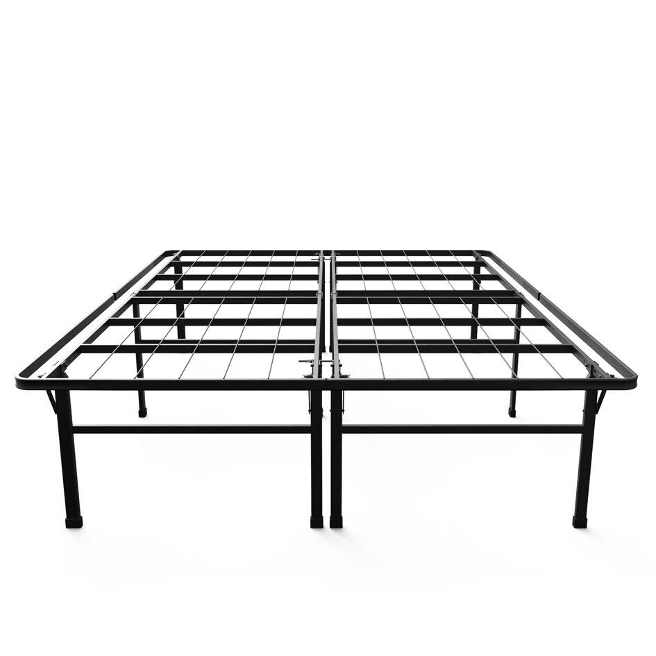 Priage 18-inch High Profile SmartBase Black Platform Bed Frame, Cal King