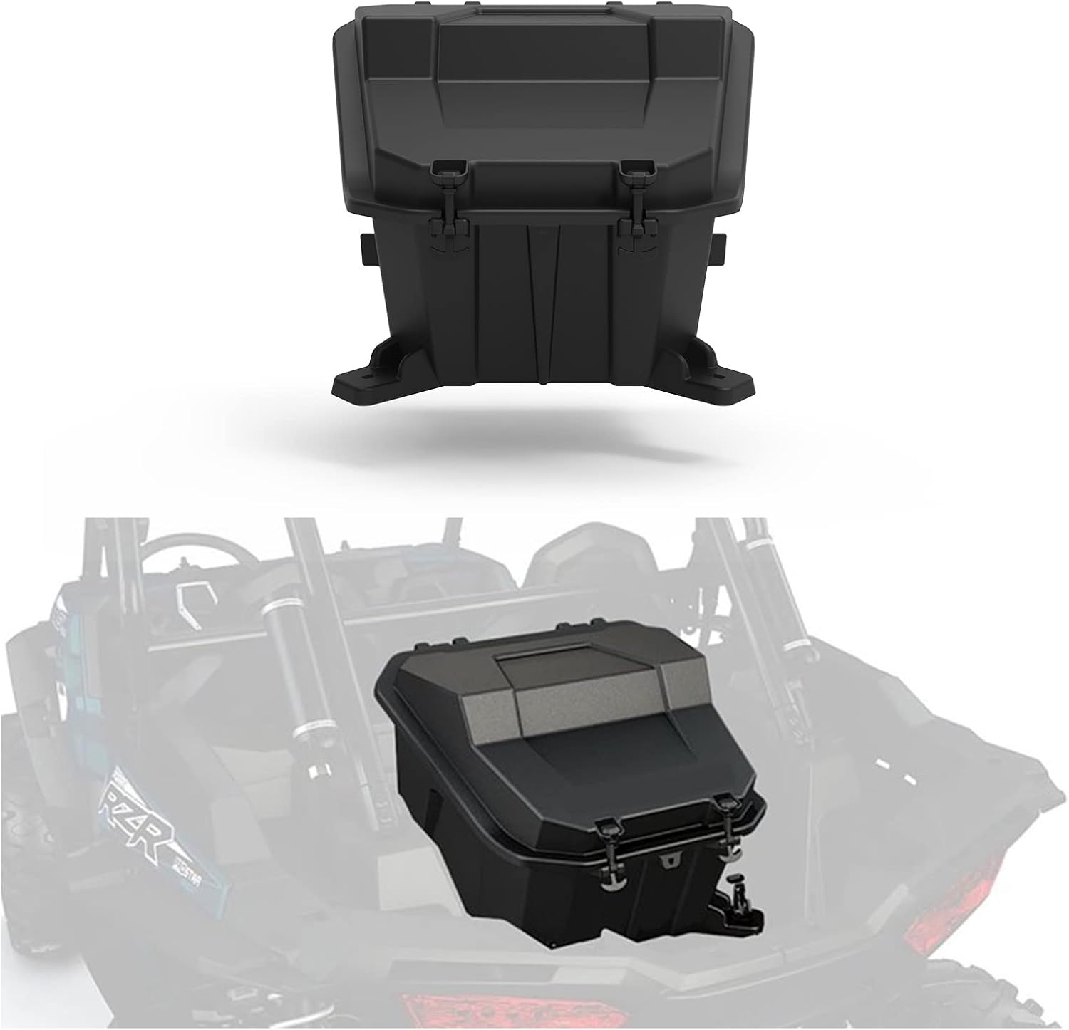 RZR Storage Cargo Box, A & UTV PRO 69 QT Waterproof Rear Bed Tool Bin | Lock & Ride -Compatible with 2014-2021 Polaris RZR 900/ XP 1000/ XP 4 1000/ S,Black