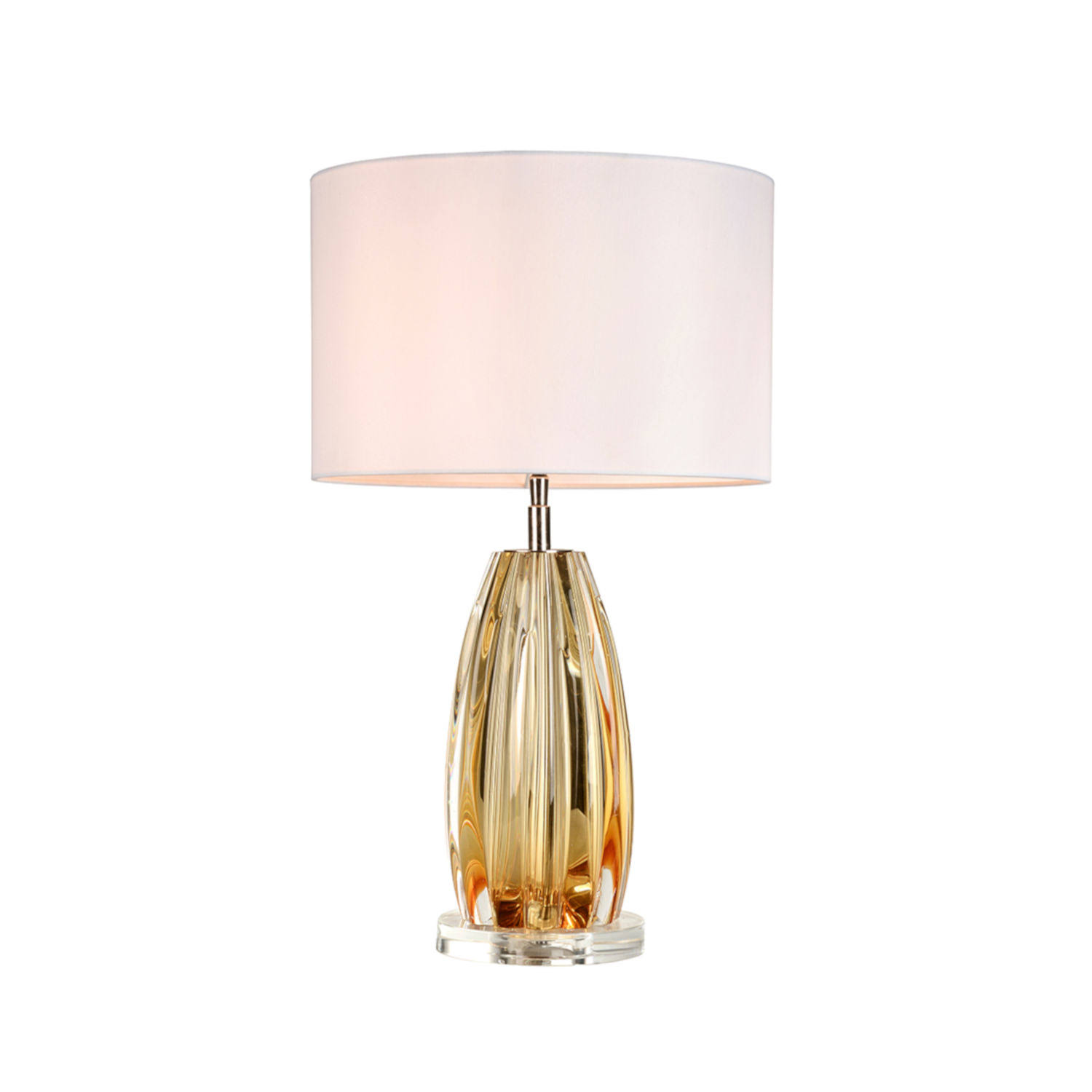 Lucas McKearn TLG3119 Cognac Amber Finished Glass Accent Table Lamp
