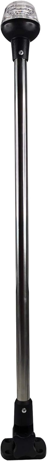 Pactrade Marine Boat LED All Round Anchor Fold Down Light SS Pole 8-30v 25''L USCG 2NM A16 Certified Pack of 2