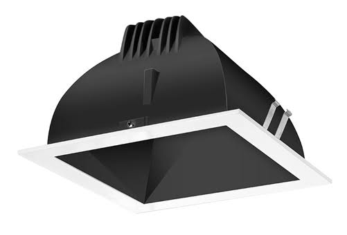 RAB NDLED4S-50Y-B-W - Finishing SC 4x22 Square 3000K LED 50 Degrees Black Cone White Ring