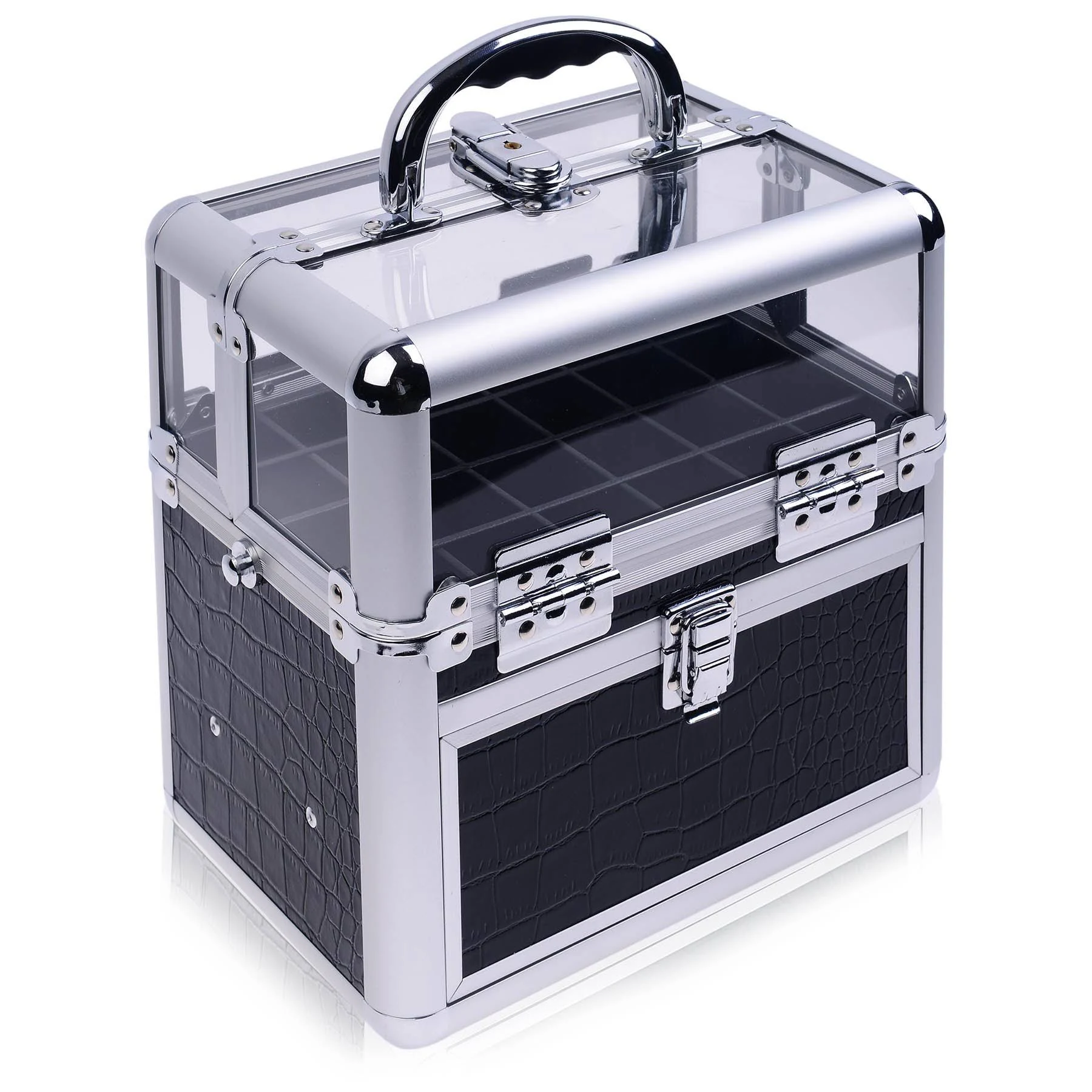 Shany Studio Quality Clear Top Nail Polish/Nail Accessories Organizer - Black