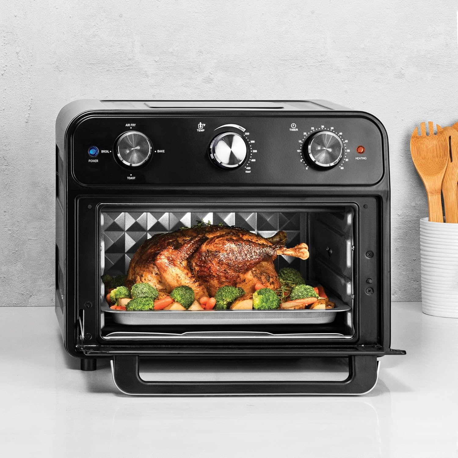 Kalorik AFO 46129 BK 22 Quart Air Fryer Toaster Oven, Black