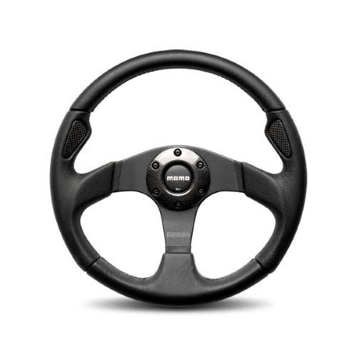 MOMO Jet Black Anodize Aluminum 350 mm Diameter Steering Wheel P/N JET35BK0B