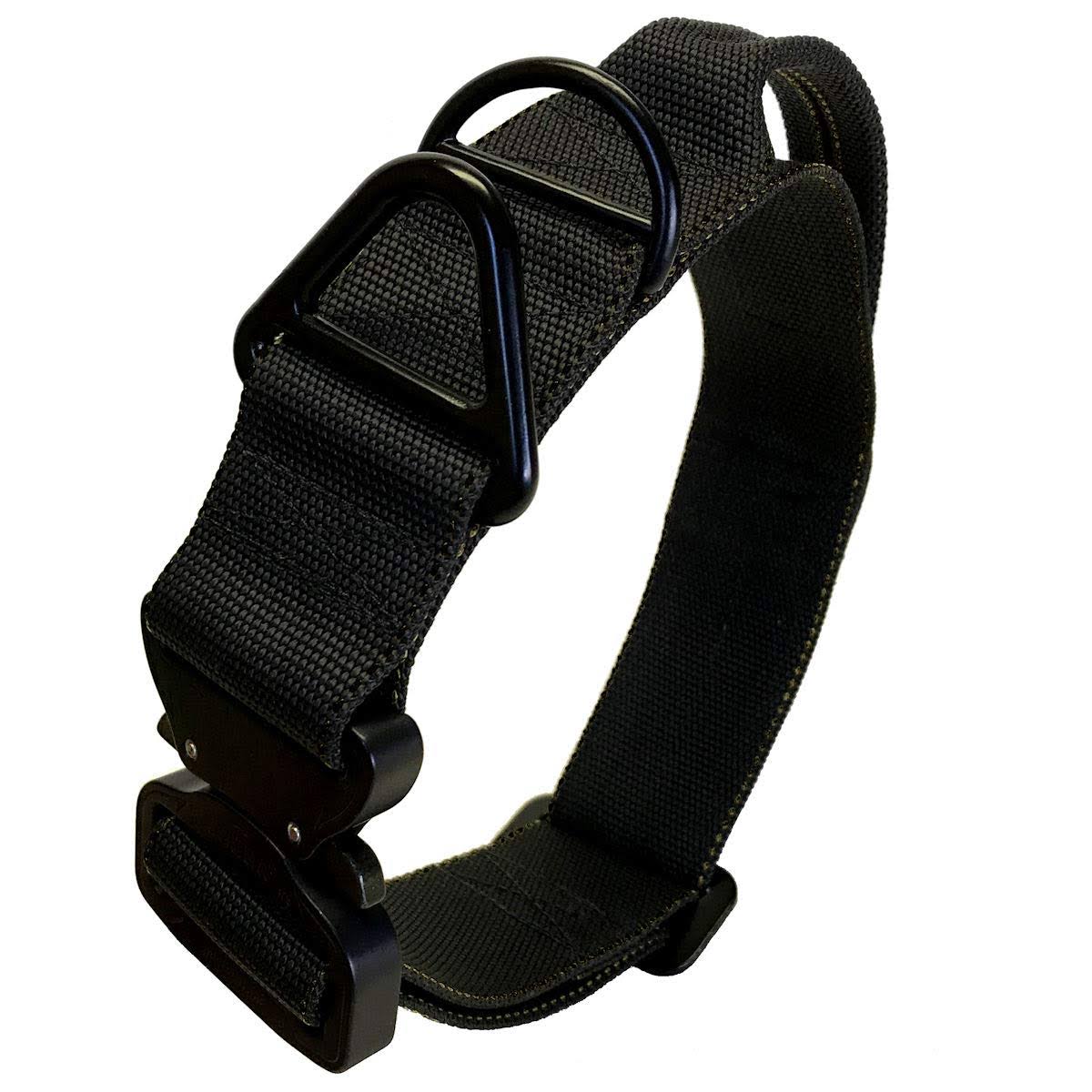 Tactical Cobra Dog Collar with Handle - Black