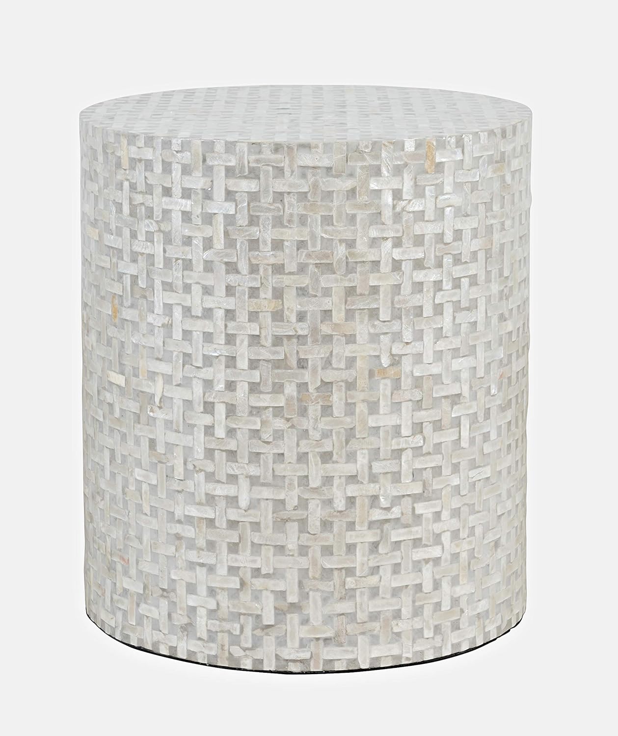 Jofran Inc. Global Archive Terrazzo Capiz Shell Accent Table, Small, Sand
