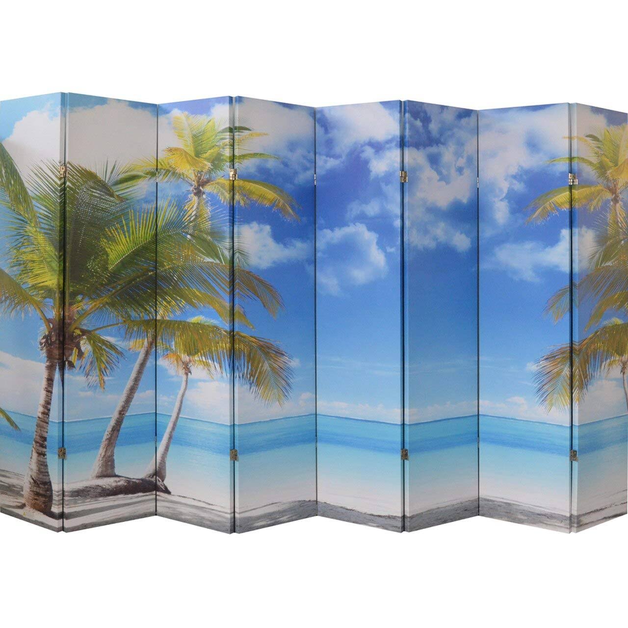 4,6,8 Panels Room Screen Divider Digital Print Beach by Legacy Decor