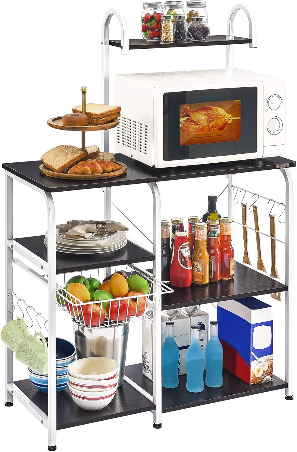 Mr IRONSTONE Vintage Kitchen Baker's Rack Utility Storage Shelf 35.5