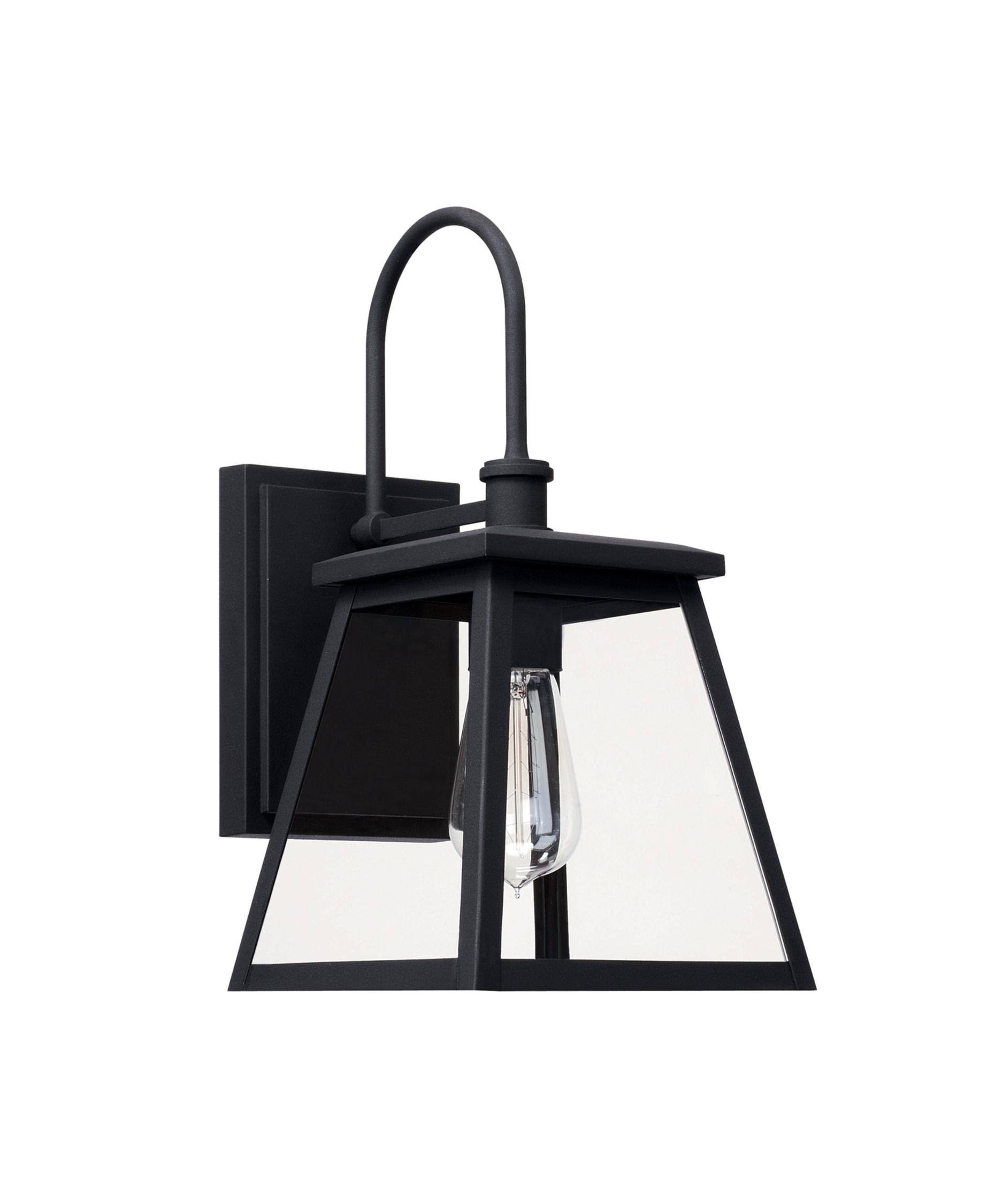 Capital Lighting 926811BK Belmore 1 Light Outdoor Wall Lantern, Black