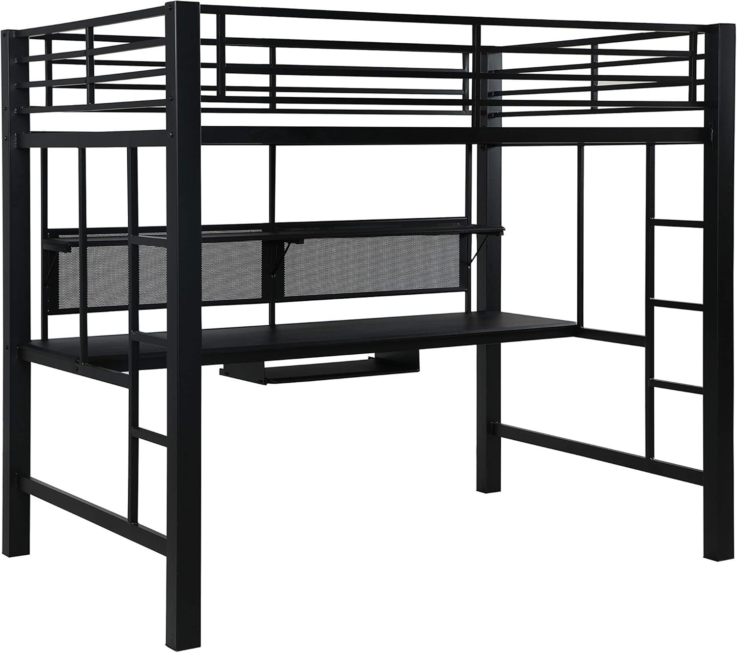 COASTER Avalon Full Workstation Loft Bed Black