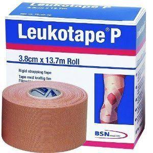 Leukotape P Orthopedic Corrective Tape Porous Rayon / Zinc Oxide, 1-1/2 inch x 15 Yard, Beige, NonSterile, 8 Pack
